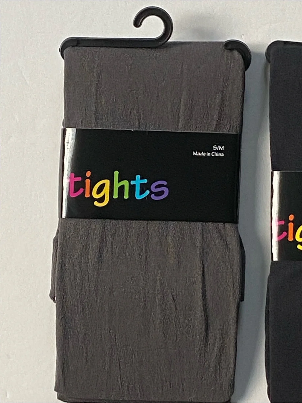 Women's Opaque Tights Size Small Medium 2 Pair Black Gray New NWT 90-130 Lbs